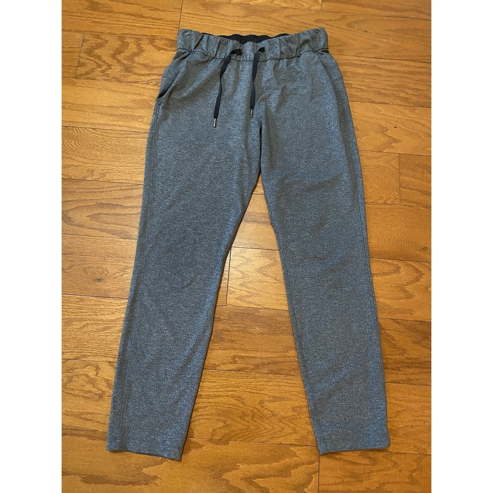 Lululemon Gray Straight Activewear Pants Size 6 Stretch Pockets Yoga Gym 106259